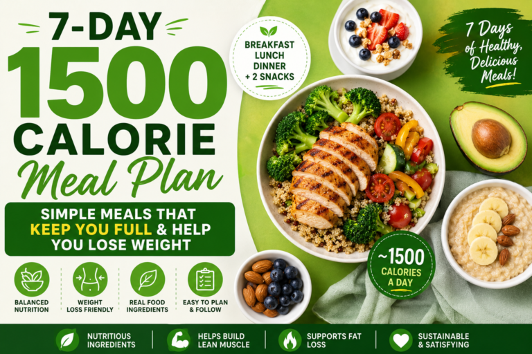 7-Day 1500 Calorie Meal Plan