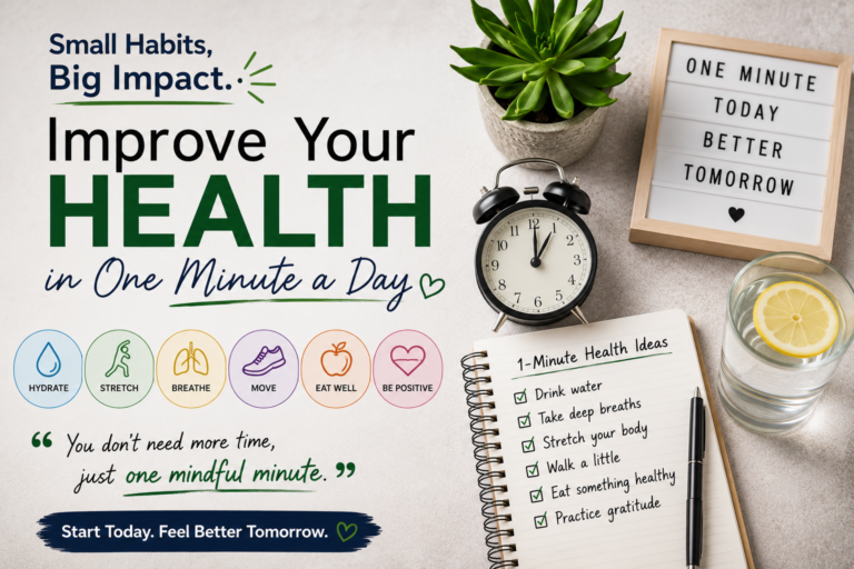 How to Improve Your Health in One Minute a Day: Simple Habits That Make a Big Difference How to Improve Your Health in One Minute a Day