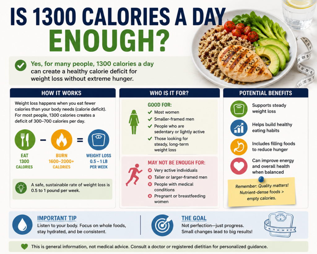 Is 1300 Calories a Day