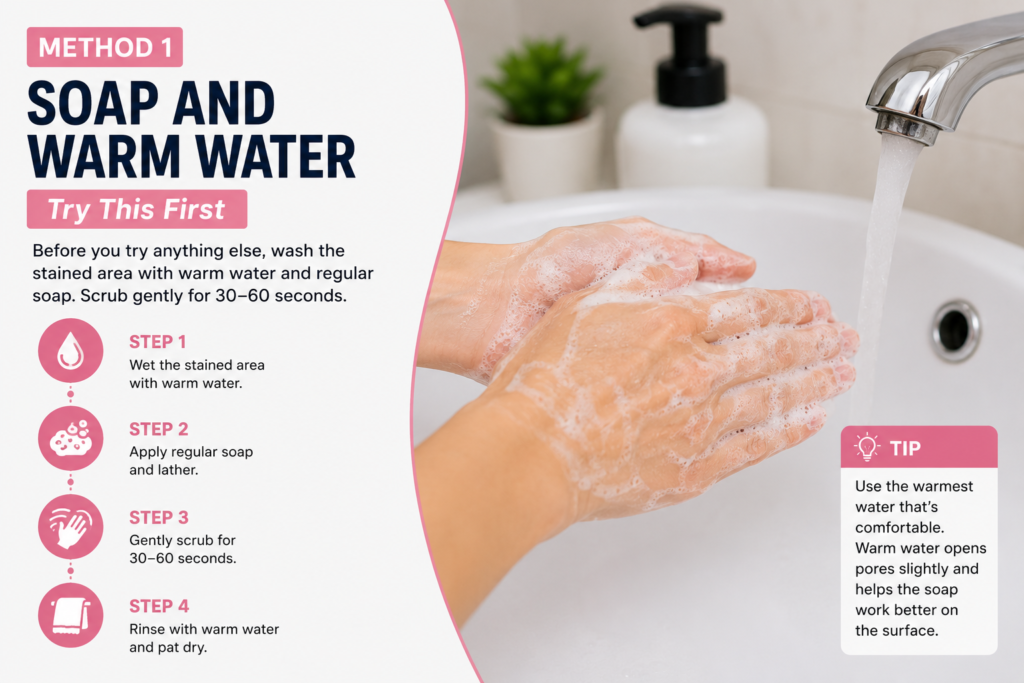 Soap and Warm Water — Try This First