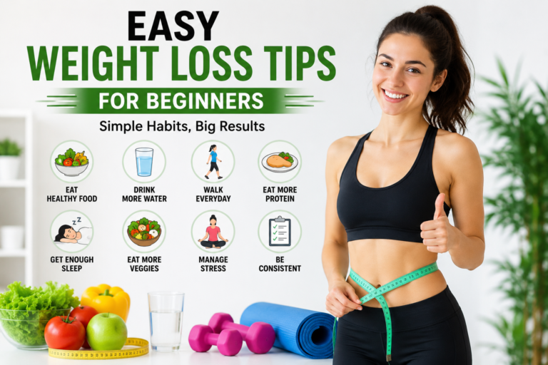 Easy Weight Loss Tips for Beginners: Simple Habits That Actually Work easy-weight-loss-tips-for-beginners-at-home